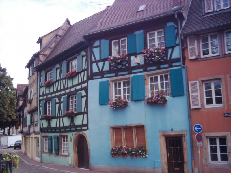 Colmar: Fischerstrae oder  rue de la Poissonnerie  in der Altstadt auch  klein Venedig  genannt.