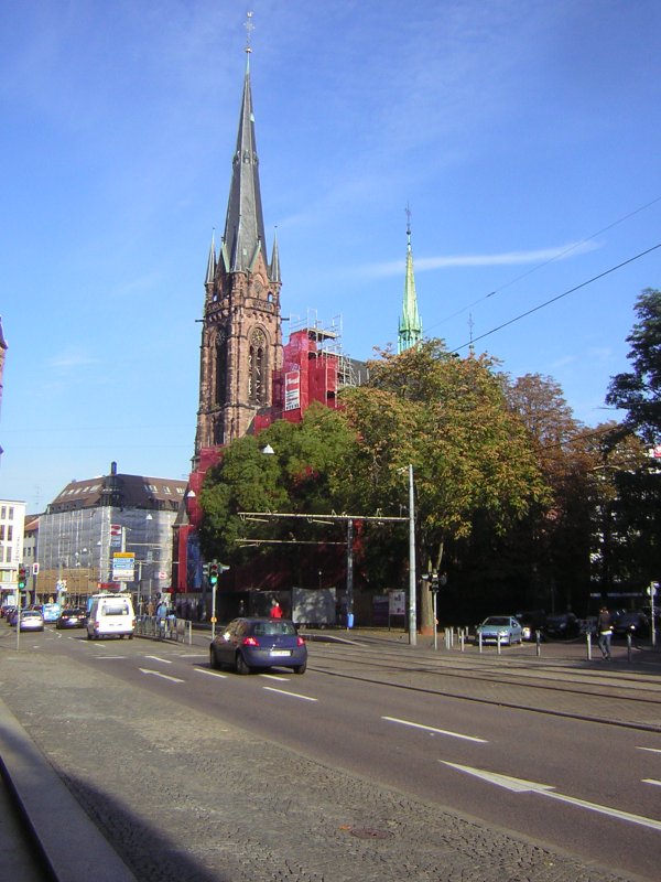 Das Foto zeigt die Johaniskirche in Saarbrcken. Zur Zeit wird die Kirche Renoviert. Das Foto habe ich am 20.10.2009 aufgenommen.