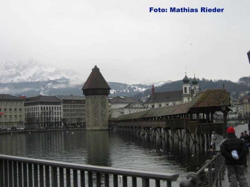 Das Luzerner- wahrzeichen, die Kappelbrcke am 23.01.09