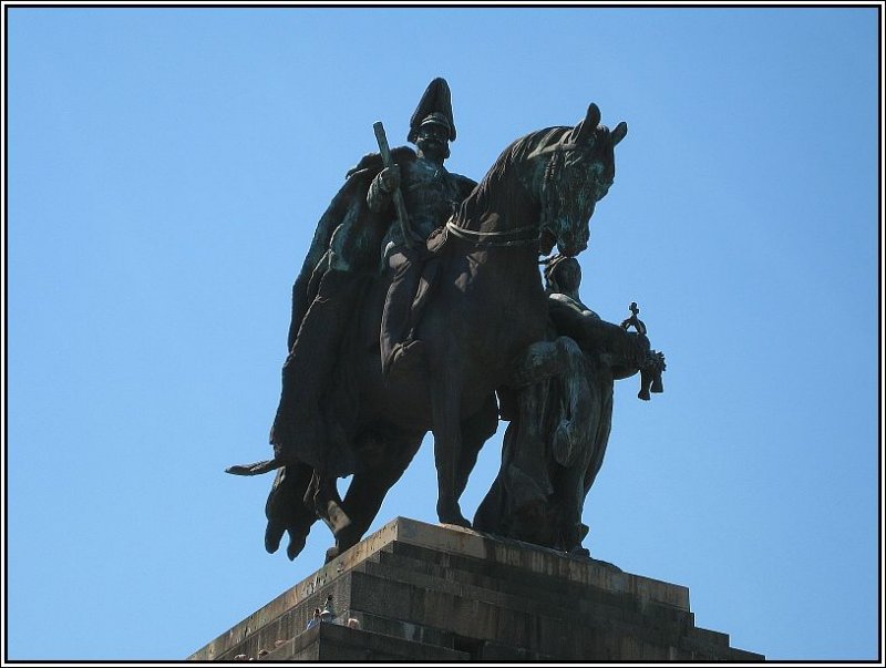 Das Reiterstandbild von Kaiser Wilhelm I. am Deutschen Eck in Koblenz. (01.08.2007)