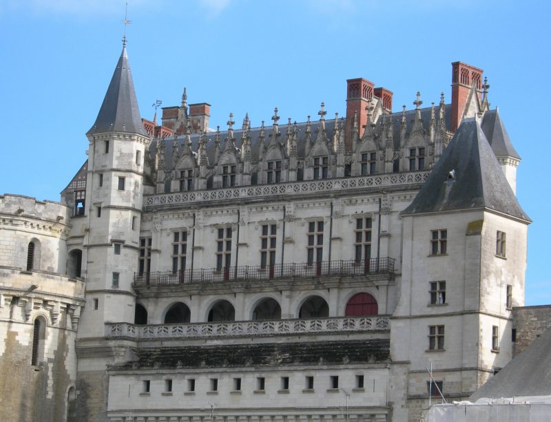 Das Schloss Amboise. Einst lngerer Aufenhaltsort der Knige Frankreichs. 