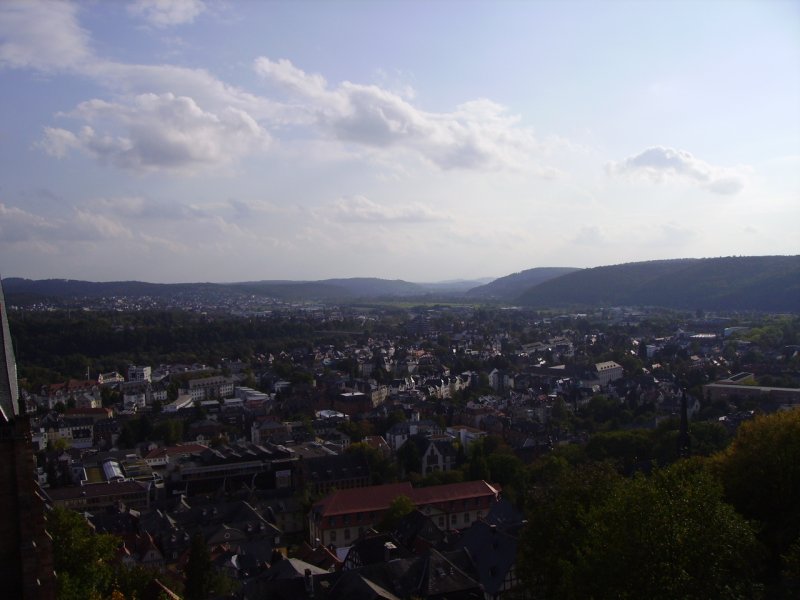 Der Blick vom Schloss in Marburg
