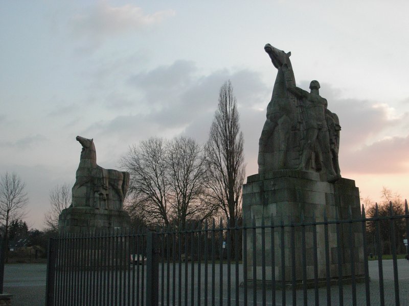 Der Eingang zum Nordpark in Dsseldorf-Golzheim.