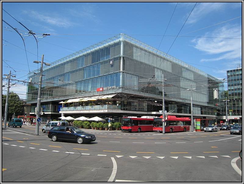 Der Hauptbahnhof von Bern, aufgenommen am 26.07.2008.