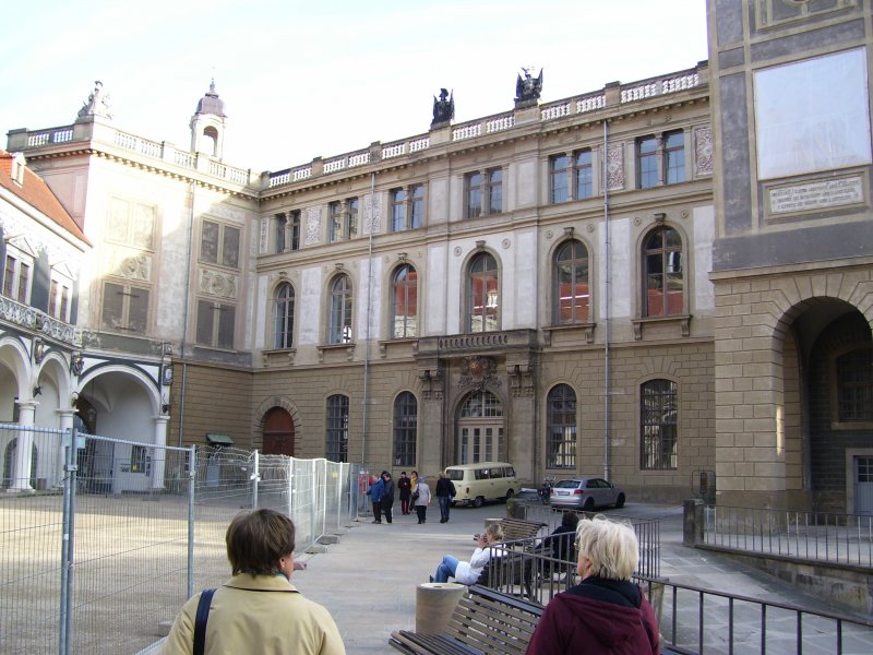 Der Innenhof des Dresdener Stadtschlosses im Februar 2008.
