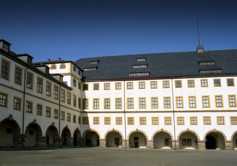 Der Innenhof von Schloss Friedensstein im Oktober 2004.