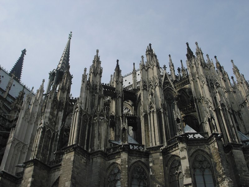 Der Klner Dom, von der Sdostseite her gesehen, am 21.08.2003.