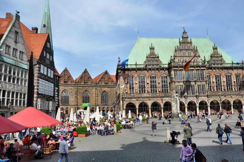 Der Markplatz in Bremen