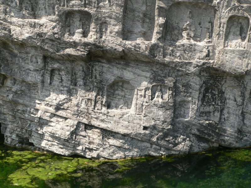 Detailbild Longmen-Grotten. 09/2007