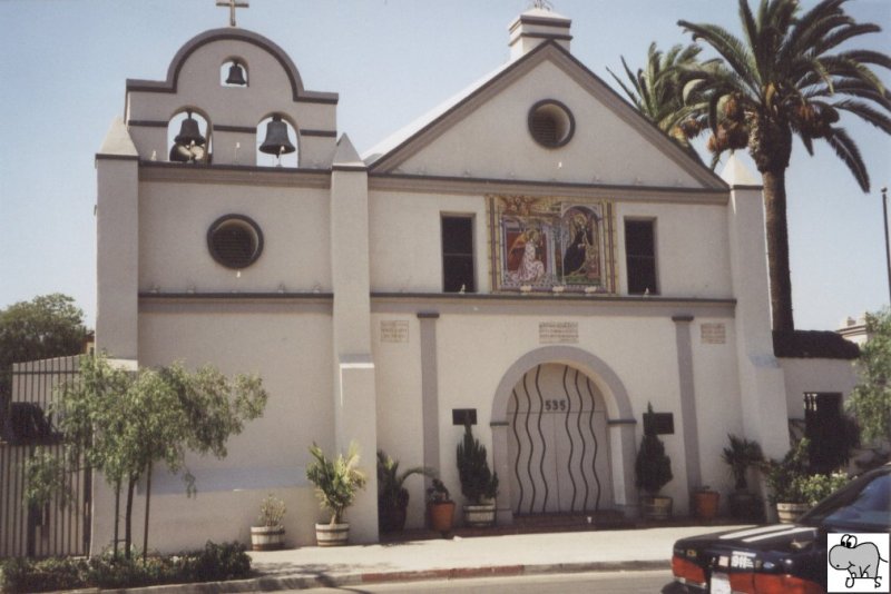 Die alte Mission von Los Angeles. Die Aufnahme entstand am 13. September 2002.