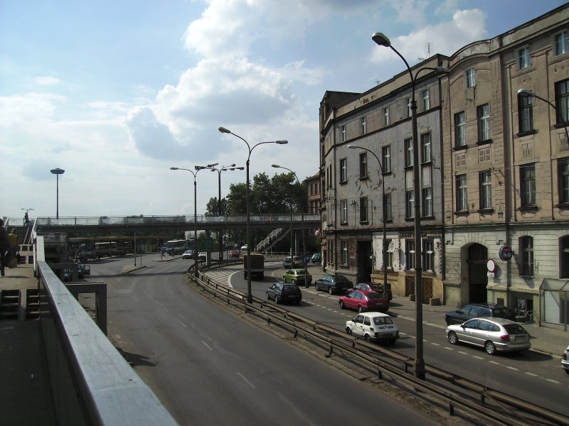 Die Bahnhofsstrae beim Bahnhof Bytom