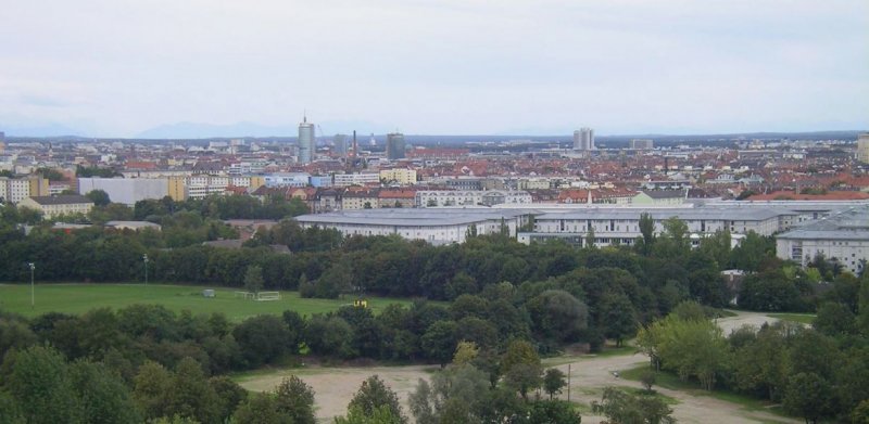 Die bayrische Landeshauptstadt vom Olympiaberg aus gesehen.