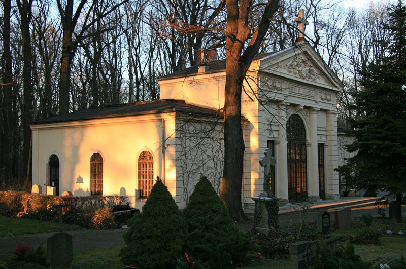 Die Friedhofskapelle auf dem Schlofriedhof Chemnitz, aufgenommen am 27.12.06.