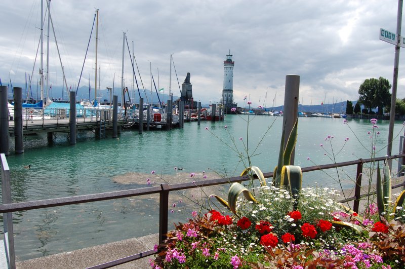 Die Hafeneinfahrt mit den Segelbooten, am 11.07.08