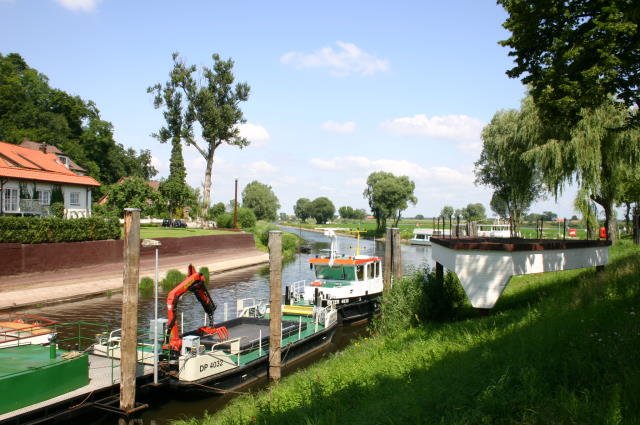 Die Jeetze kurz vor der Mndung in die Elbe.