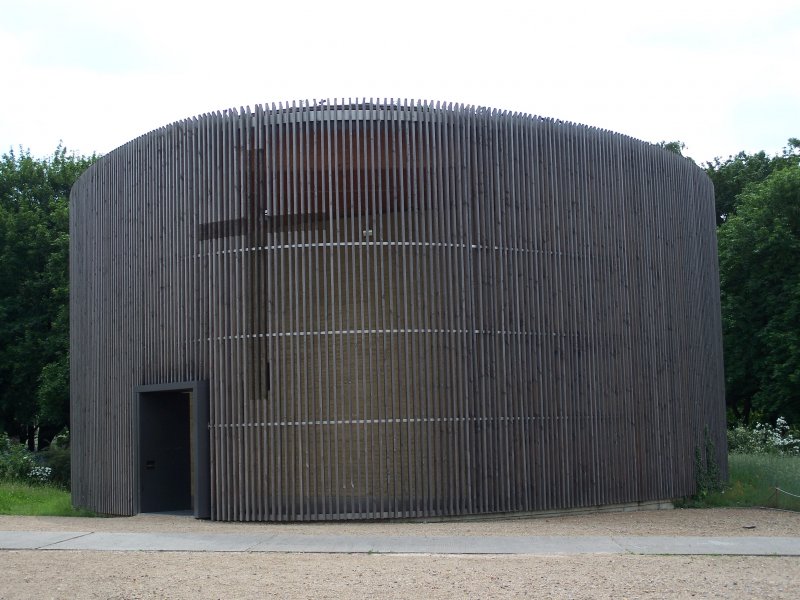 Die Kapelle bei der Mauergedenksttte in Berlin. 