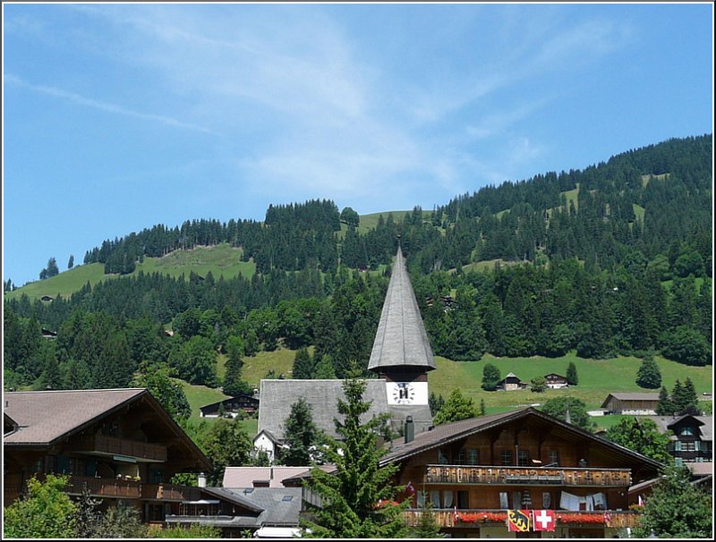 Die Kirche von Saanen aufgenommen am 31.07.08. (Jeanny)