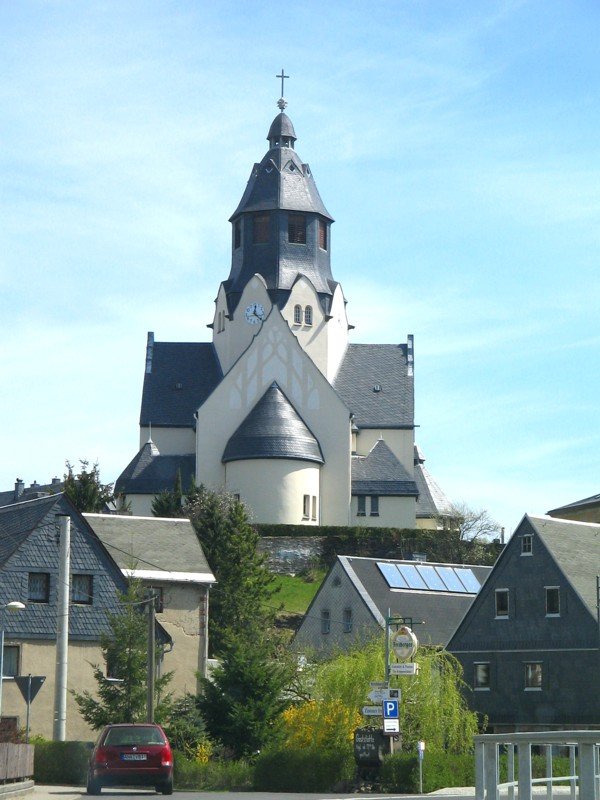 Die Kirche von Wiesa bei Annaberg, 20.04.07