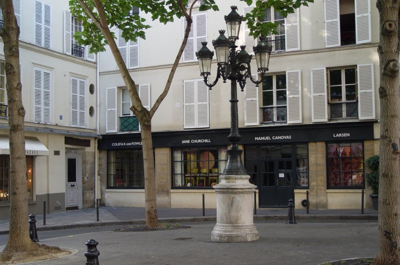 Die kleine Place Furstemberg im Quartier Latin, unweit von Saint Germain des Prs, mit dem Atelier des Malers Delacroix