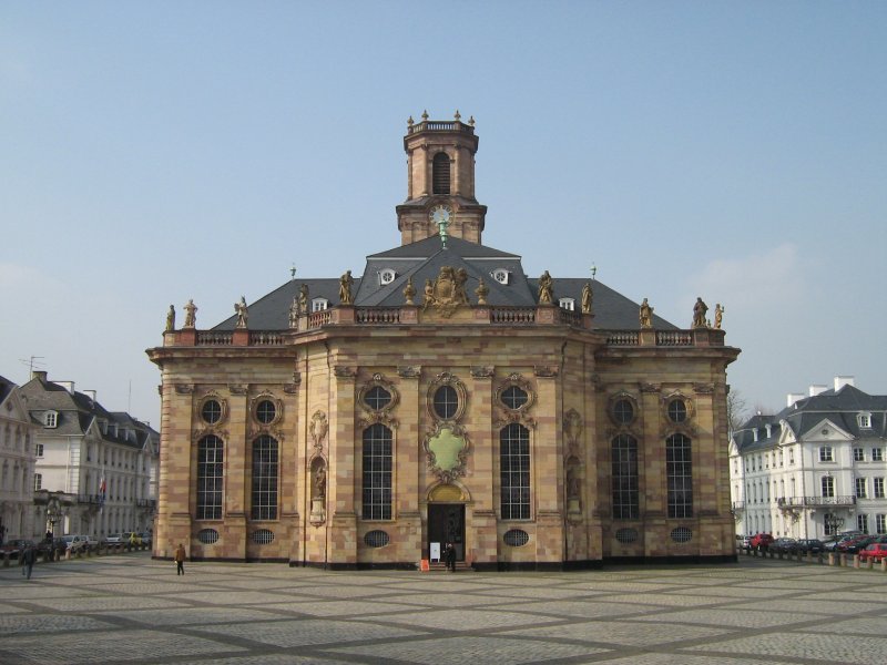 Die Ludwigskirche in Saarbrcken am 16.03.2007