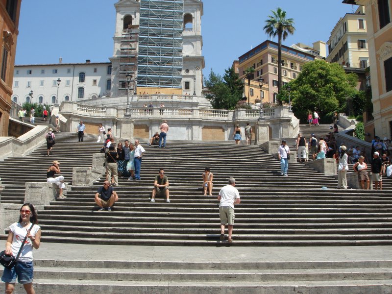 Die Spanische Treppe in Rom. Aufgenommen im Sommer 2006