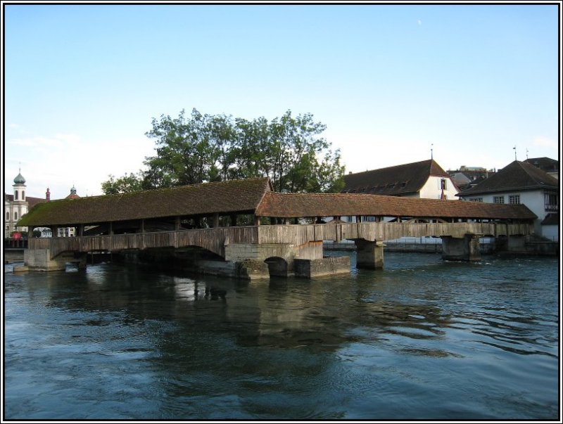 Die Spreuerbrücke in Luzern, aufgenommen am 22.07.2007.