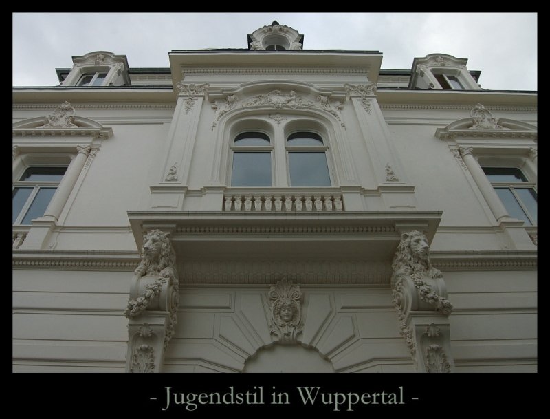 Dies ist ein Bild aus der Serie  Jugendstil und Grnderzeit in Wuppertal  und soll die versteckte und eigenwillige Schnheit des ltesten groen Industriezentrums Deutschlands, das Wuppertal nachweislich ist, hier ein wenig verdeutlichen.
