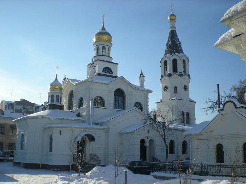 Diese orthodoxe Kirche befindet sich in Gomel zwar weit abseits des Zentrums, der Weg lohnt sich aber. 06.01.2009.