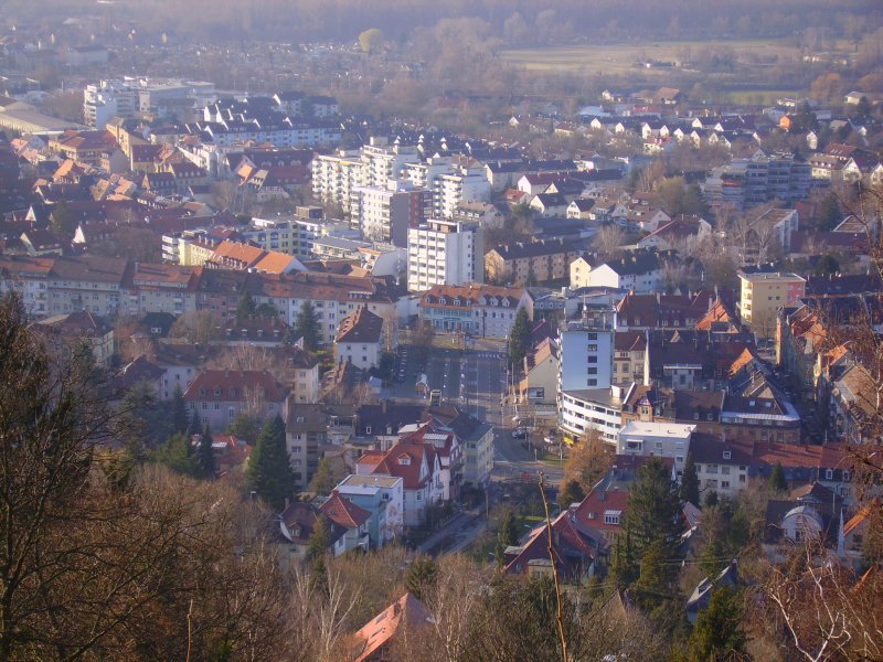 Blick über Karlsruhe, vom Durlacher Turmberg aus. 19.04.2009 (Matthias ...