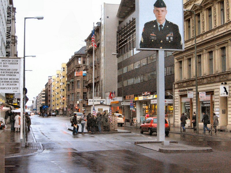 Ehem. Kontrollpunkt Checkpoint Charlie, Sommer 2007