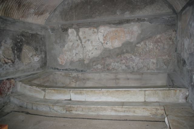 Ein Badehaus mit Pool. Herculaneum, 24.02.2008