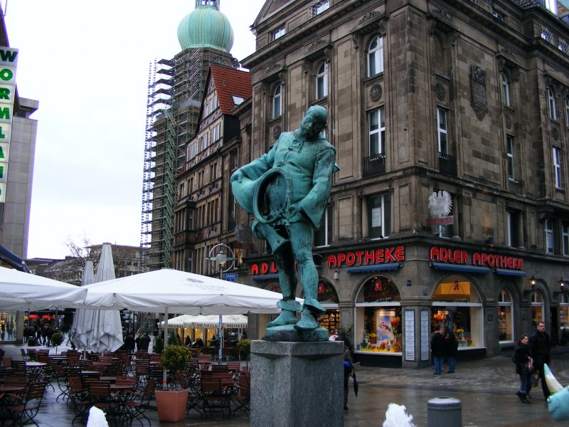 Ein Brunnen in der Dortmunde Innenstadt - 03. April 2008.