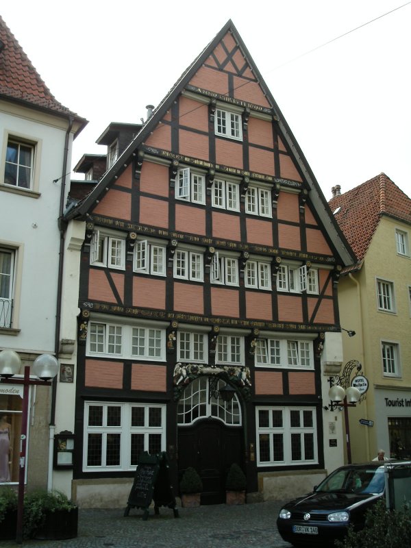 Ein Fachwerk-Giebelhaus in Osnabrck.
