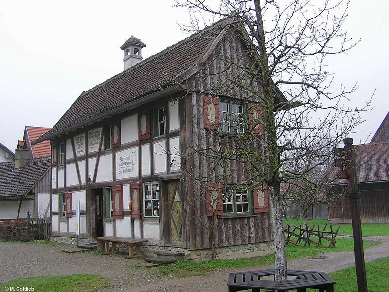 Ein Haus Im Schwabischen Bauernhofmuseum Illerbeuren Ist Das