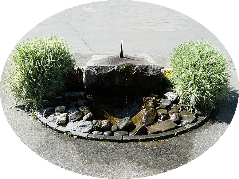 Ein Springbrunnen fotografiert in Lenk im Simmental am 31.07.08. (Jeanny) 
