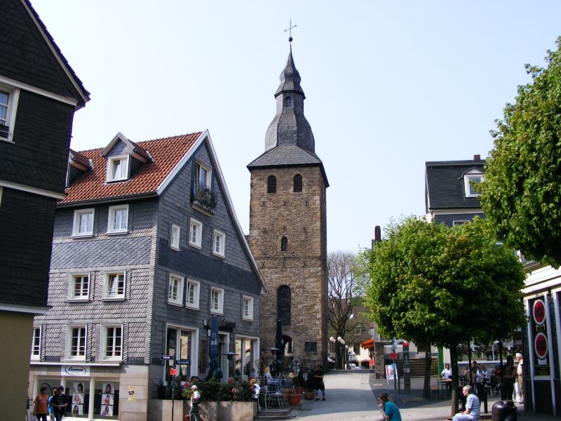 Ein Turm in der Hattinger Altstadt am 15. April 2009.