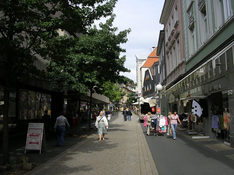 Einkaufsstrasse/Fugngerzone in Hattingen(Ruhr).(18.08.2008) 