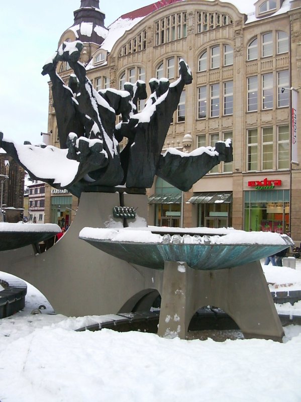 ERFURT - Angerbrunnen im Winter 2005