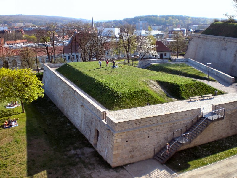 ERFURT - Blick von der Festung Petersberg Richtung Steigerwald, Aufnahme vom 15. 4. 2007