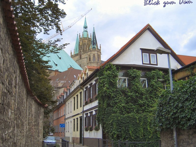 Erfurt, Blick zum Dom, 2005