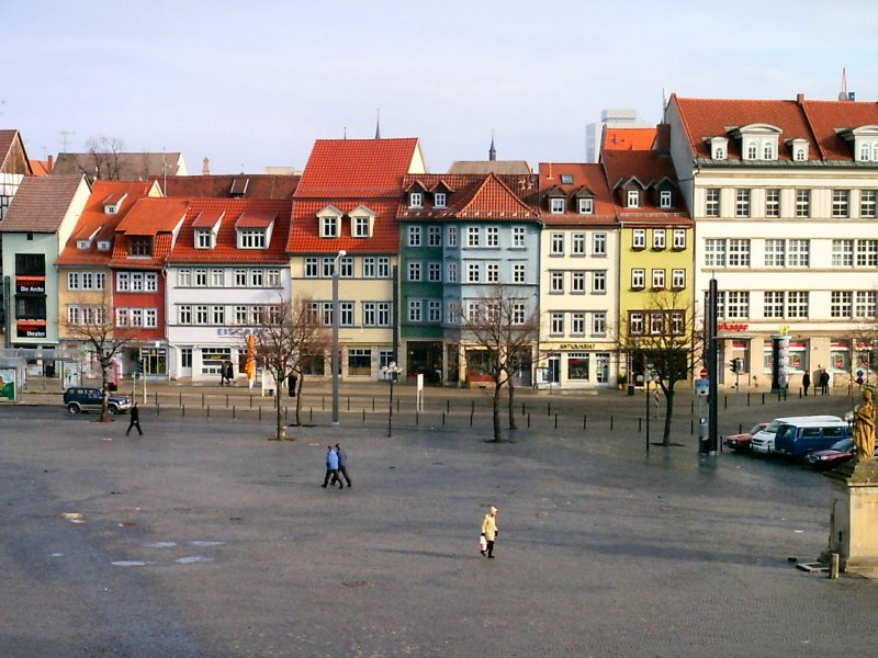 Erfurt - Domplatz, Aufnahme vom Winter 2004