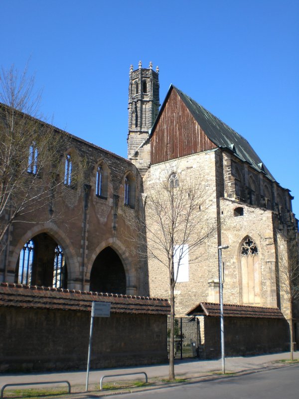 Erfurt, Ruine der Barferkirche, zerstrt im 2. Weltkrieg, Aufnahme von 2007