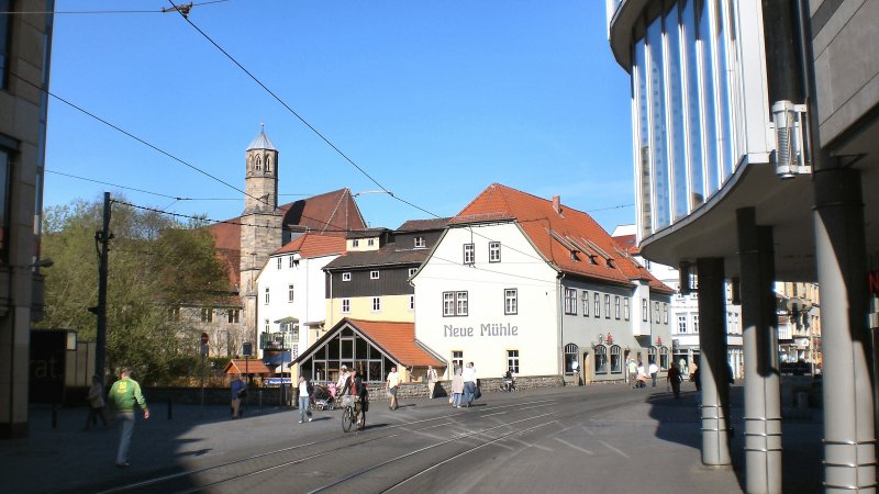 ERFURT, Schsserstrasse, Blick zur Neuen Mhlem Aufnahme: Sommer 2007