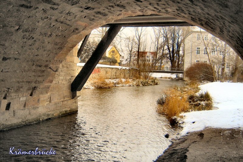 ERFURT, unter der Krmerbrcke - Winter 2005