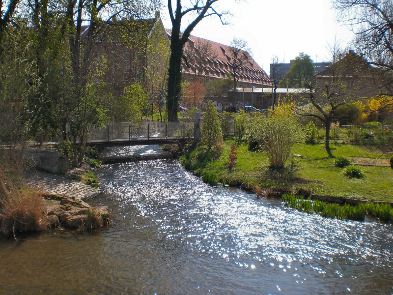 ERFURT, Venedig - Blick zum alten Speicher, Frhjahr 2007