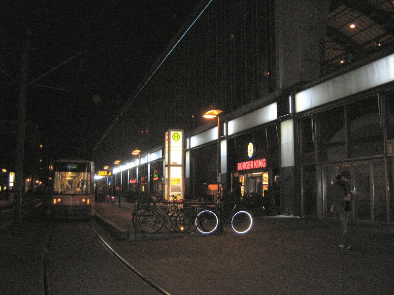 Extra-Beleuchtung am S-Bhf. Alexanderplatz, Berlin - Lichtfestival 25.10.2008