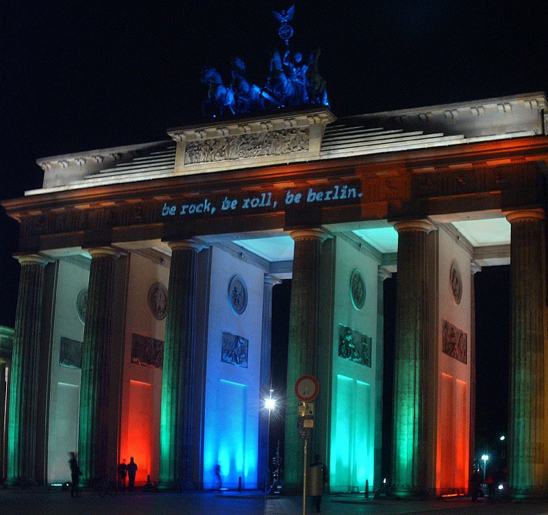 Festival of lights Berlin Okt.2008 - Branderburger Tor ,Pariser Platz 