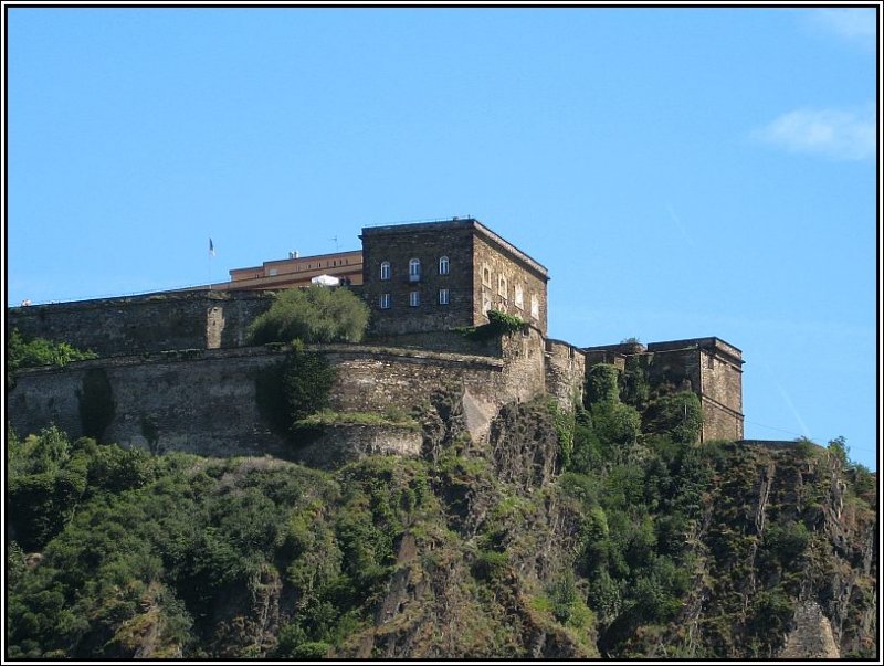 Festung Ehrenbreitstein gegenber dem Deutschen Eck in Koblenz. (01.08.2007)