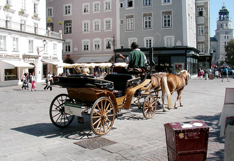 Fiaker in Salzburg - Sommer 2002