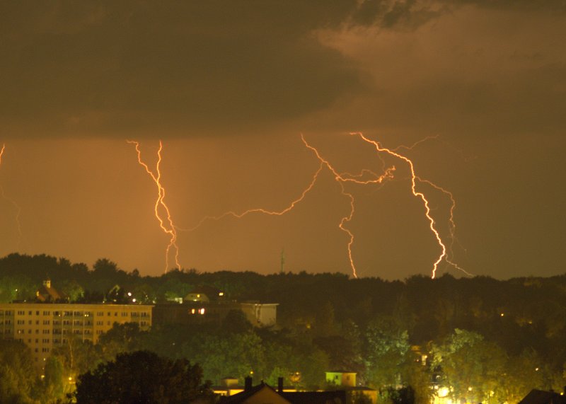 Gewitter ber dem Norden von Chemnitz